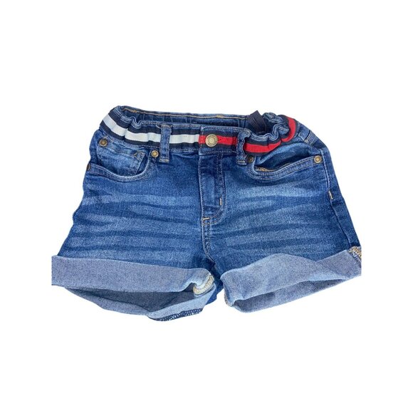 Tommy Hilfiger Kids Size 8 Denim Shorts With Adjustable Waistband Cuffed Hem & R - Picture 1 of 6